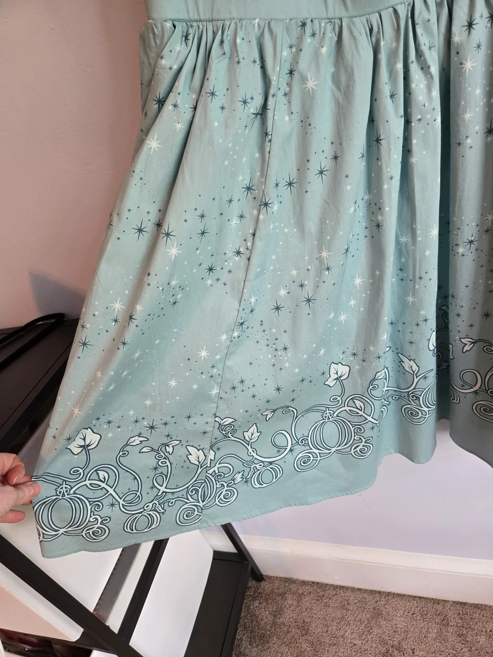 Disney Cinderella Fairy Godmother Tie-Front Midi Dress Skater Dress 2X 18/20 - Picture 4 of 6